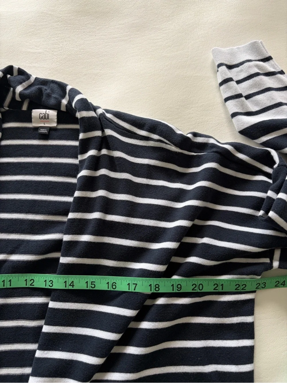 Cabi Longline Open Cardigan Coastal Boathouse Nautical L Teacher Neutral
